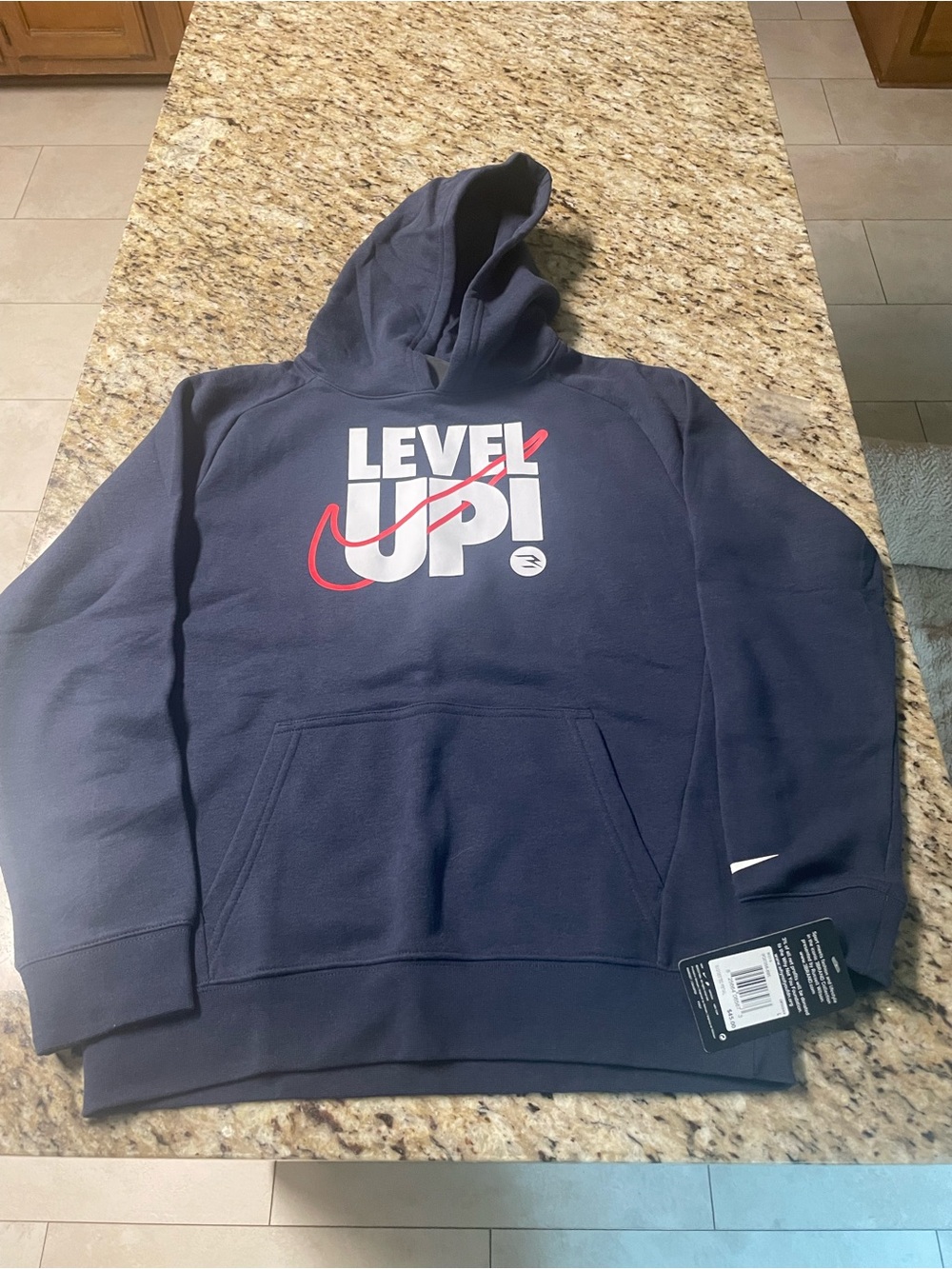 NWT Boy’s Nike 3Brand ‘Level Up' Navy Hoodie Size Large